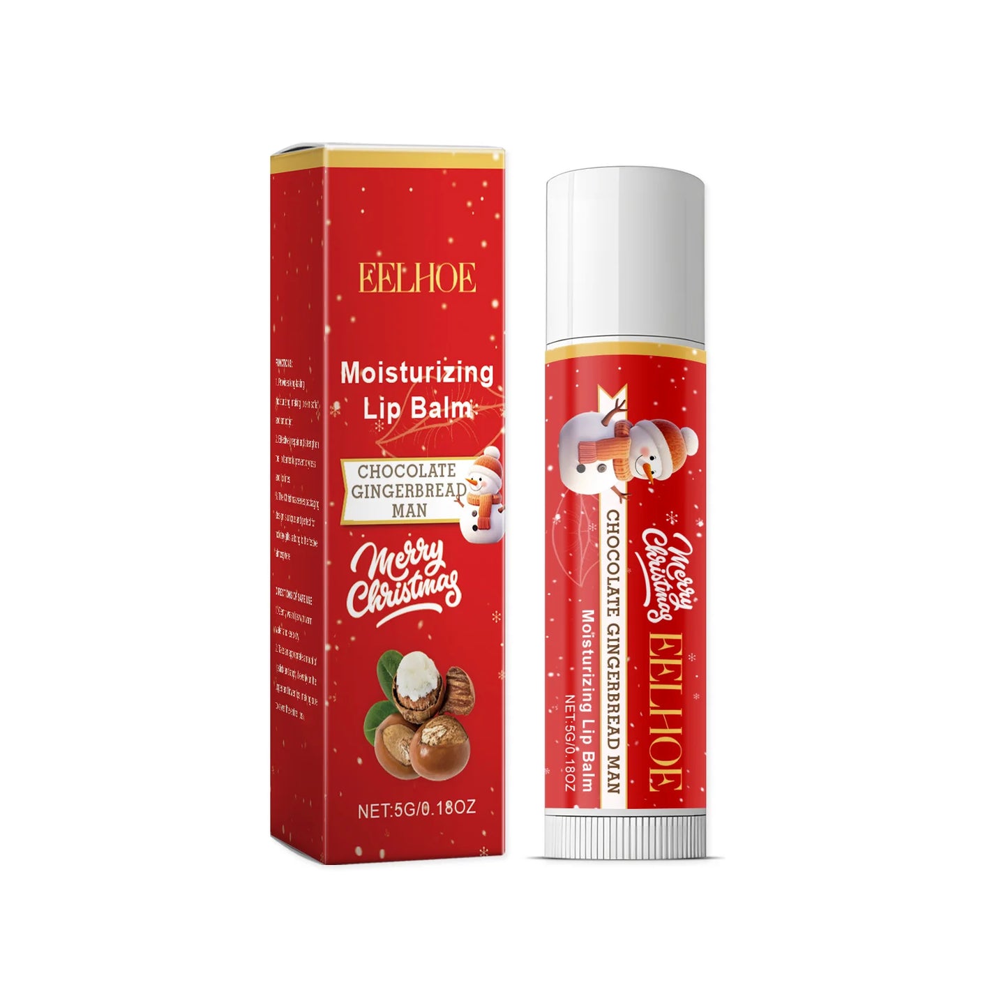 Christmas Lip Balm Set Moisturizing Lip Care Repair Dry Chapped Lips Nourishing Holiday Gift Autumn Winter Lip Care