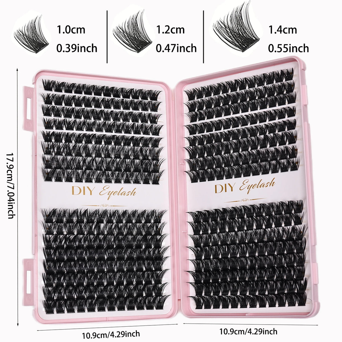 384pcs Individual Lashes Eyelash Book Clusters Extensions False Eyelash DIY at Home Cluster Eyelash Extensions Makeup