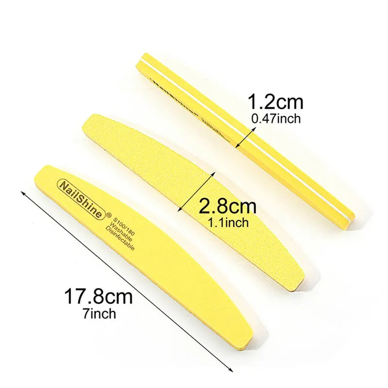 10/30pcs Double-sided Nail File Block Colorful Sponge Nail Polish Buffing Sanding Buffer Strip Polishing Pedicure Manicure Tool