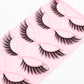 5 Pairs Fluffy False Eyealshes Fox Cat Eye Lashes Winged False Eyelashes Fox Eye Faux Mink Eyelashes Silk Lashes Makeup