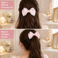 Lace Stripe Satin Bow Hair Clip Heart Rhinestone Barrettes Women Lolita Daily Wedding Party Hair Accessories Hair Clips ForWomen