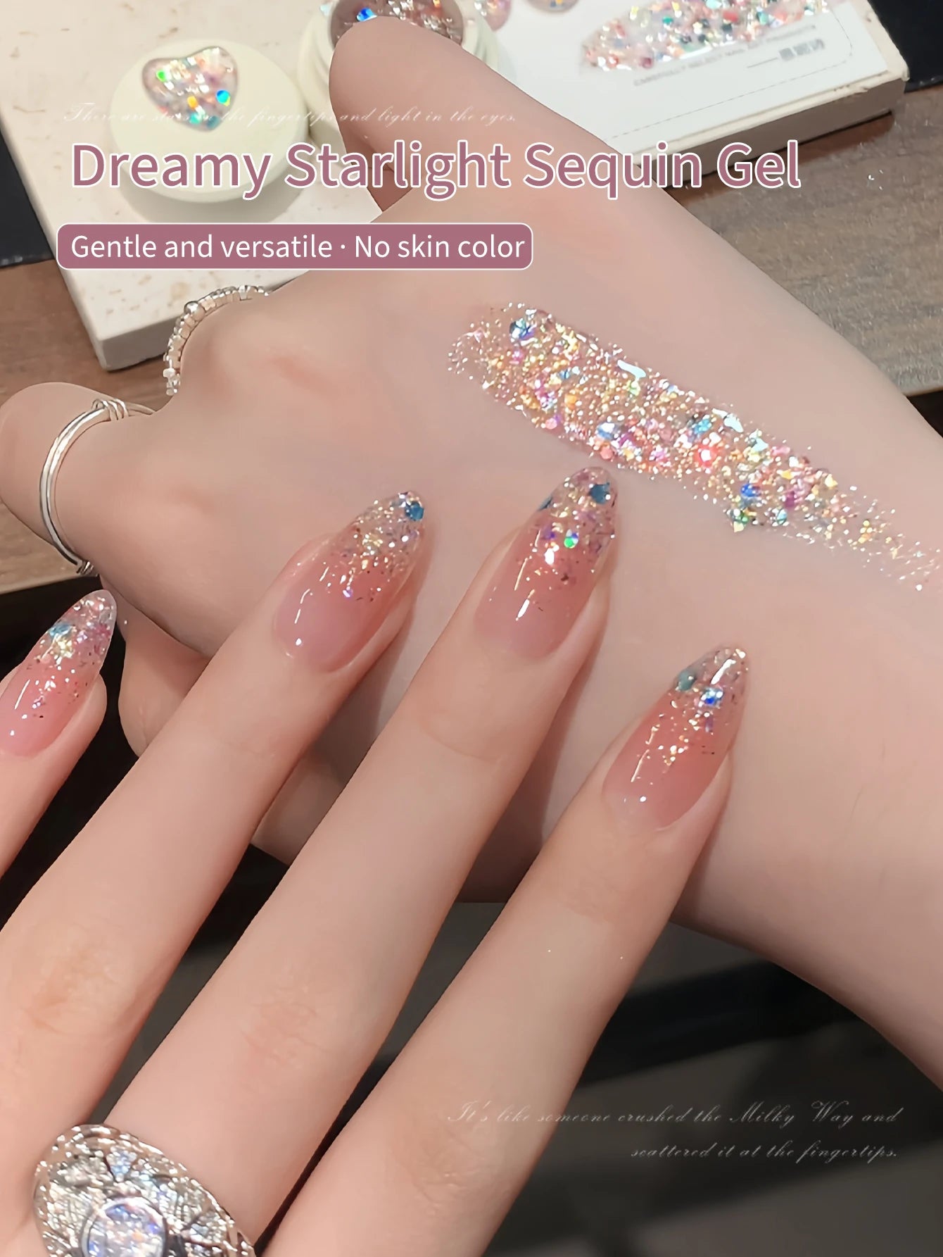 5g Explosive Flash Illusion Star Sequin Gel Nail Polish, Reflective Semi Permanent UV Nail Varnish, Gift For woman Salon