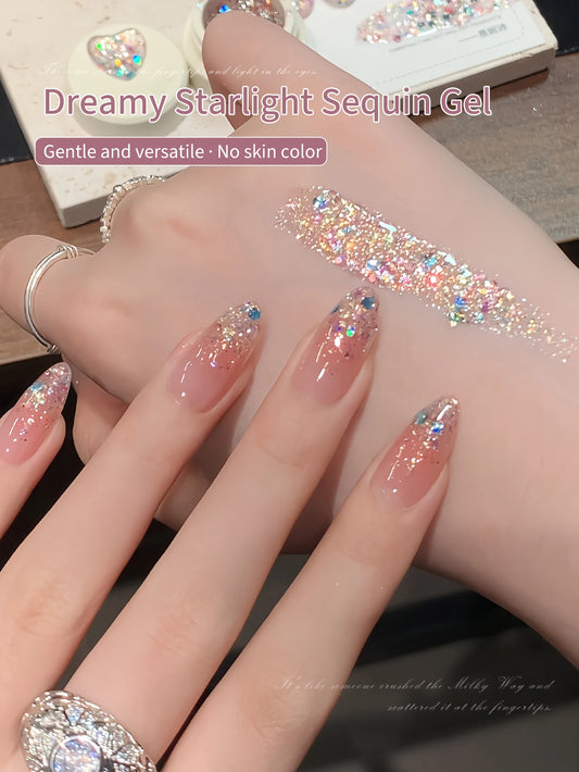 5g Explosive Flash Illusion Star Sequin Gel Nail Polish, Reflective Semi Permanent UV Nail Varnish, Gift For woman Salon