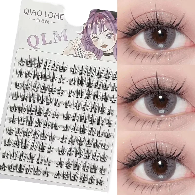1/box 120 Bundles Mink False Eyelashe Natural Russian 3D laes Individual Eyelash extension cluster makeup tool wholesale lashes