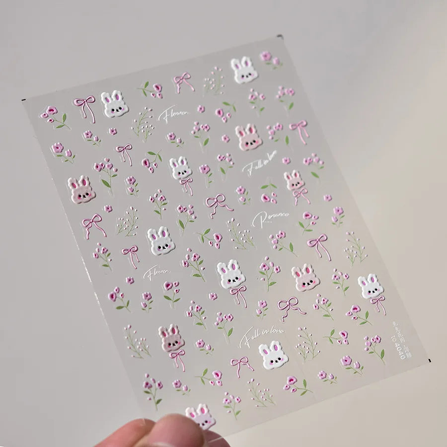 Golden Thread Butterfly Jelly Series Nail Art Stickers High Quality New Bronzing DIY Manicure Decal Decoration