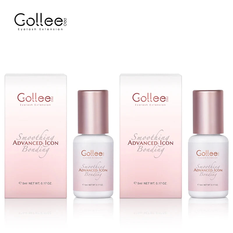 Gollee 1s Fast Dry Glue Lash Bonding Jelly Pink Eyelash Extension Glue Eyelash Adhesive Booster Cuticle Opening Accelerator tool