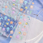 Magical Blow Bubbles Goldfish Bunny Rabbit Cat Kitten Shape Shiny Dreamy Bubbles 5D Nail Art Decorations Sticker Manicure Decal