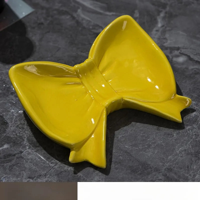Drain Bow Soap Box Soap Box Bathroom Household Shelf Ceramic Non-water Soap Dish Holder