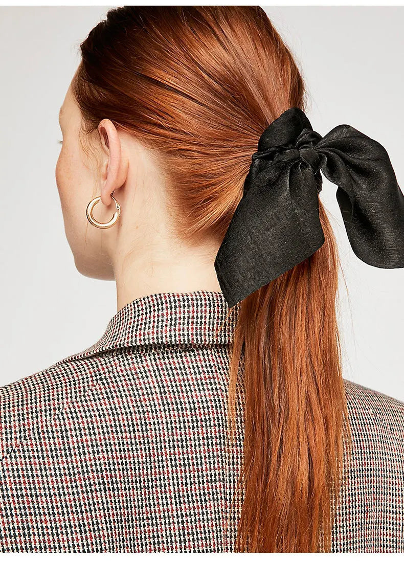 Fashion Floral Leopard Print Scrunchie Bowknot Hair Rope Women Girls Ponytail Holder Hair Ties Elastic Bands Hair Accessories