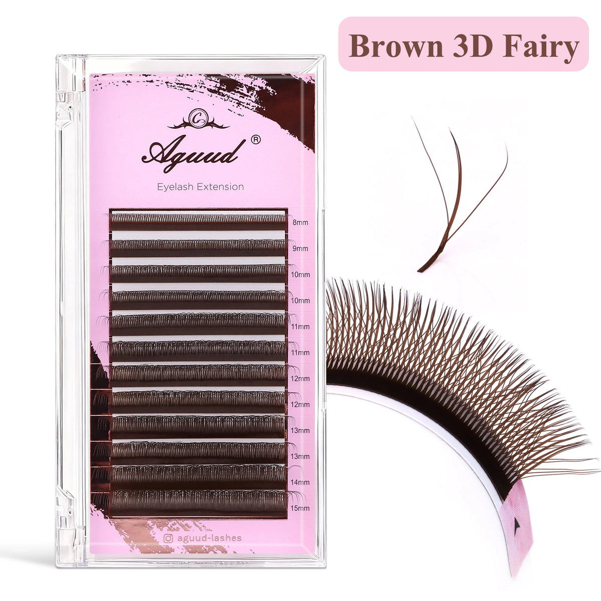 AGUUD 2D Y Lashes Extension Premade Voume Fans Faux Mink Eyelashes Premium Mesh Net Cross Lash Single Tips 2D Y Shaped Eyelashes