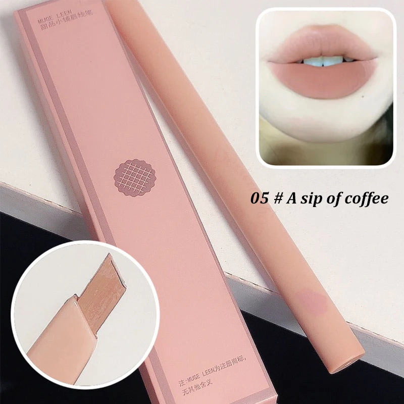 MUGE LEEN Dessert Lip Liner automatically swivel waterproof, long-laswet n wild Perfect Pout Gel Lip Liner | Comes Naturally