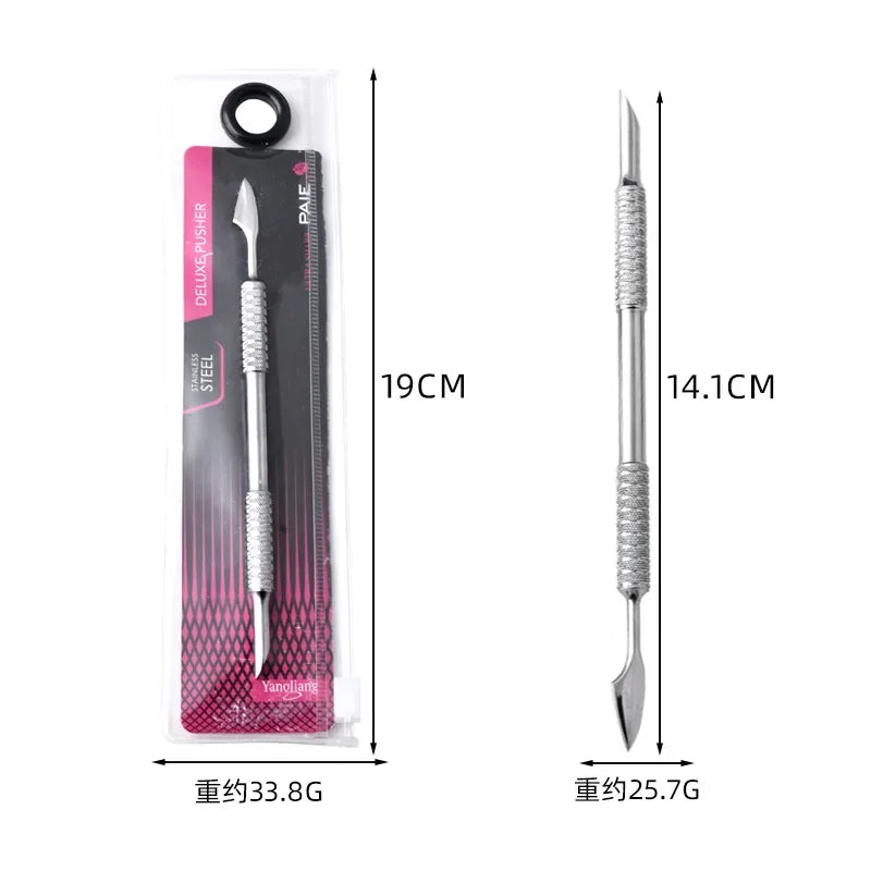 Hook Type Cuticle Pusher Nail Polish Remover Gel Nail Polish Peeler Scraper Stainless Steel Clean Manicure Tool for Nail Art