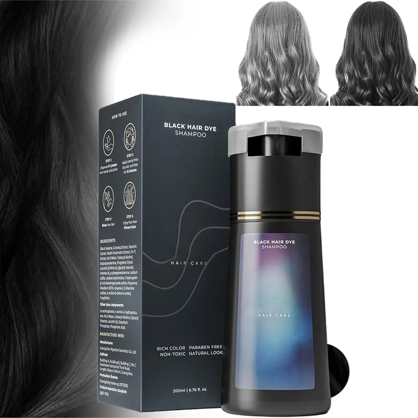 Polar Hair Dye Shampoo, Polar Hair Color, Polar Hair Color Shampoo for Gray Hair Coverage, Haircare Instant Dye Shampoo for Wome