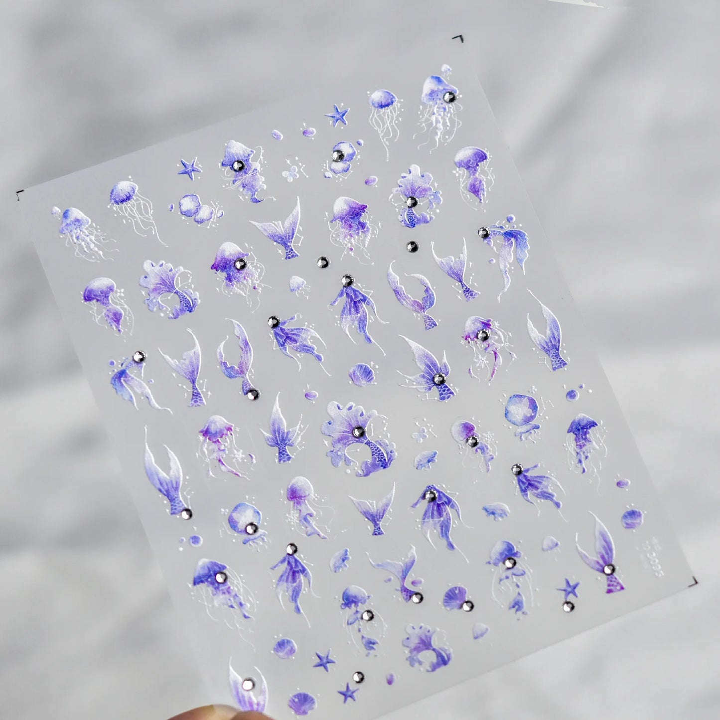 Magical Blow Bubbles Goldfish Bunny Rabbit Cat Kitten Shape Shiny Dreamy Bubbles 5D Nail Art Decorations Sticker Manicure Decal