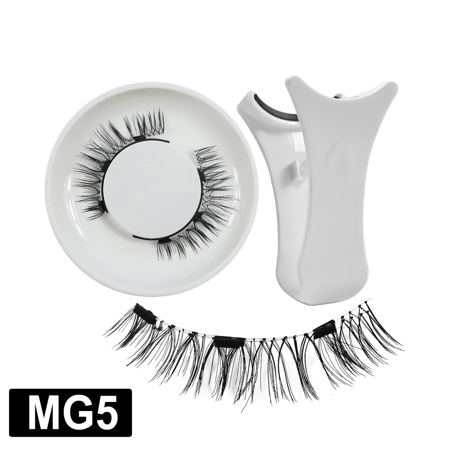 RED SIREN Magnetic Eyelashes With Applicator Reusable Natural Magnetic Lashes Kit No Glue Needed Soft Clear Band False Eyelashes