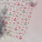 1pcs Cute Small Cat Claw Cherry Nail Art Charms Stickers Shiny 5D Jelly Cherry Pudding Bows Design Adhesive Sliders Nail Decals