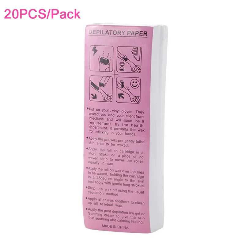 Non Woven Body and Facial Wax Strips Waxing Body Hair Removal Wax Paper for Hair Removal Soft Wax Hair Removal