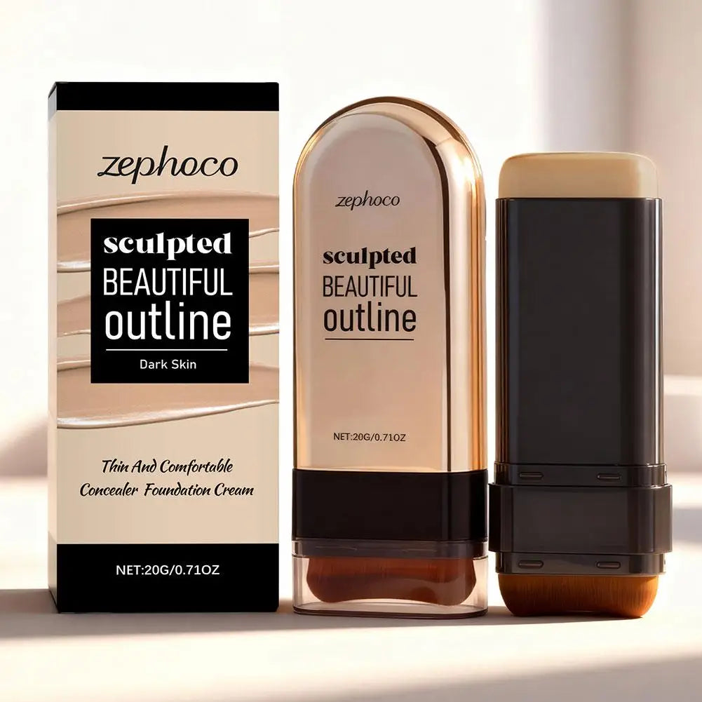 20g Zephoco Seulpted Beautiful Outline Foundation Stick Full-effect Concealer Dark Circles Repairing Stick For All Skin Types