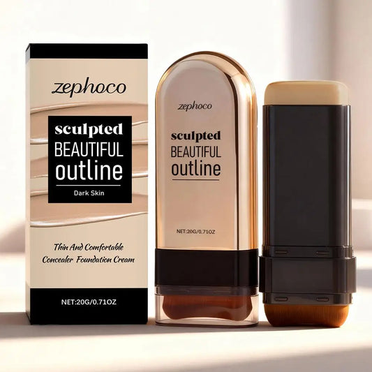 20g Zephoco Seulpted Beautiful Outline Foundation Stick Full-effect Concealer Dark Circles Repairing Stick For All Skin Types