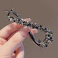 1PC Fashion Hairpins Frog Buckle Ponytail Hair Clips Metal Rhinestone Banana Clip Irregular Hair Clip Headdress Hair Accessories