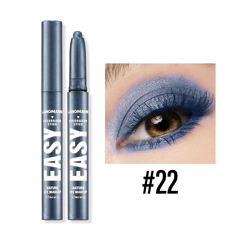 Waterproof Pearlescent Eyeshadow Pencil Stick Shimmer Highlighter Pencil Pearl Pigment Long Lasting Cream Eyes Make Up Cosmetic