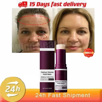 Collagen Wrinkle Removal Multi Bounce Balm Stick Instant Anti-Aging Firming Lift Brighten Facial Dull Skin Moisturizer Cosmetics