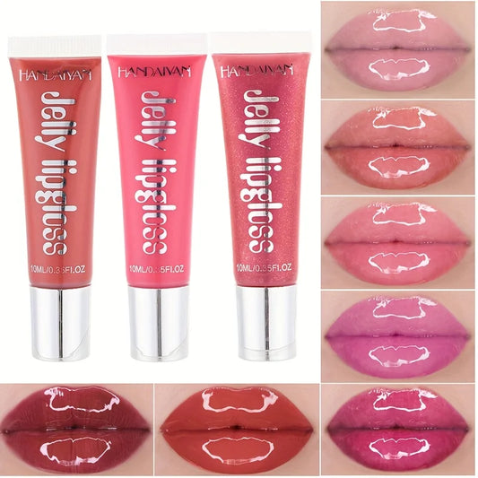 "Candy Glass" Jelly Lip Gloss | Mirror Shine + Fruit-Infused Nectar | Non-Sticky Doodle-Proof Oil | Plumping & Hydrating