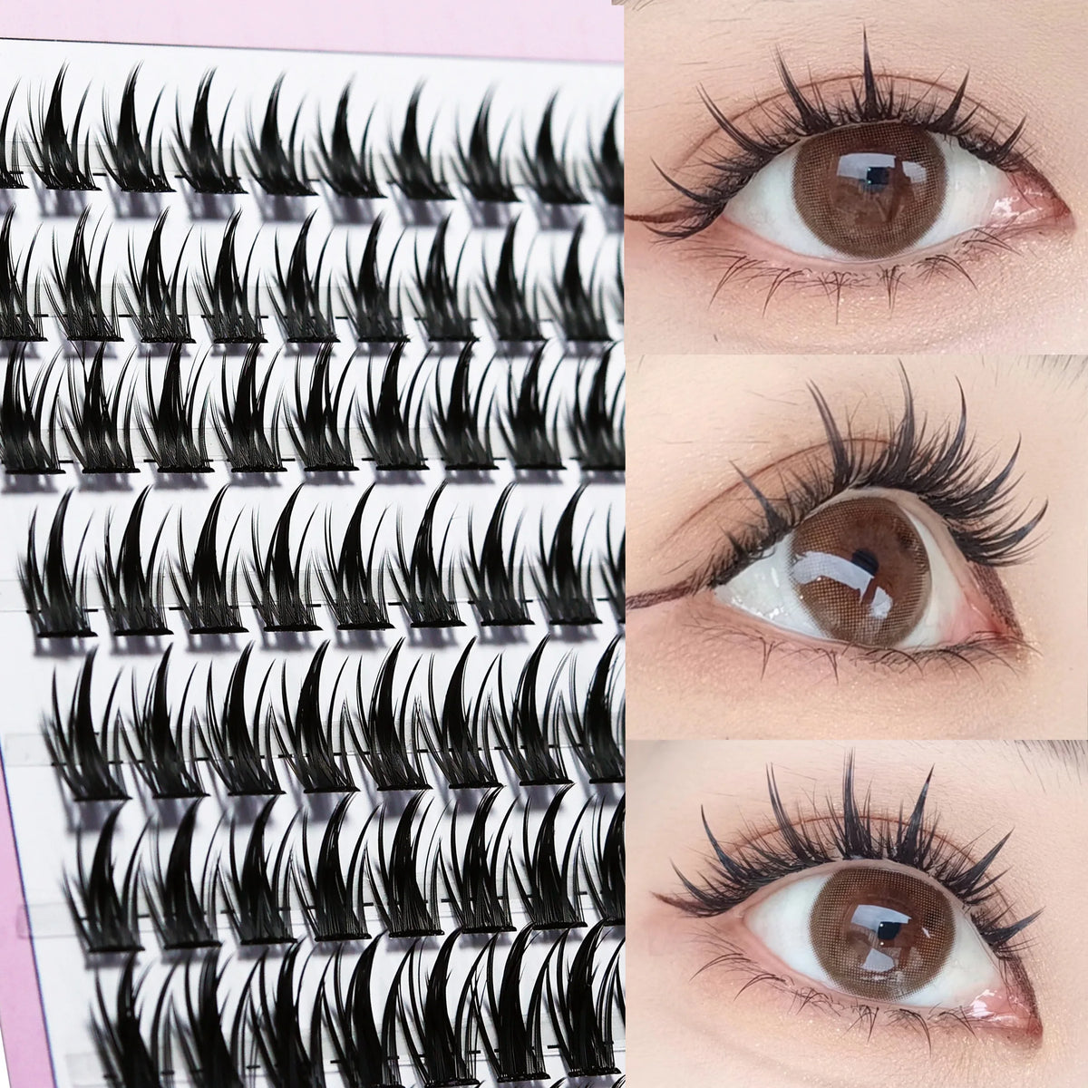 160 Bunches Mink Eyelashes 3D Natural Wispy Russian Volume Individual Eyelash DIY Eyelash Extension Makeup Tool Lashes Wholesale