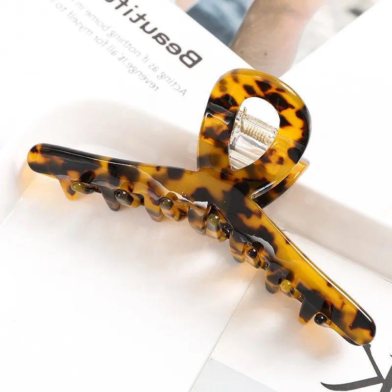Women Hair Accessories Hollow Out Fashion Acetate Hair Claws Colourful Ponytail Acetic Claw Clips For Girls