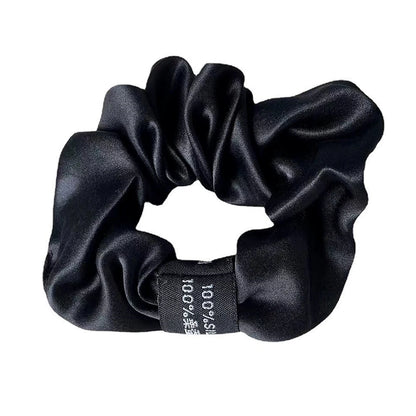 100% Pure Mulberry Silk Large Scrunchies Elastics Bands Hair Ties Gum Ropes Ponytail Holders Hair Accessories for Women Girls