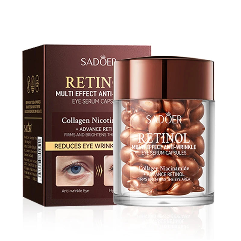SADOER Retinol Eye Serum for Eyes skincare Anti Dark Circles Moisturizing Anti Wrinkle Nourishing Eye Cream Skin Care Products
