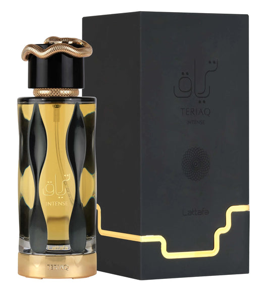 Lattafa Teriaq Intense EDP 3.4oz – Sweet Amber Oud Unisex Perfume, Long Lasting Luxury Gift for Men & Women