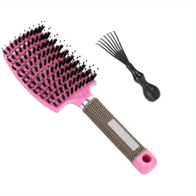 Hair Brush Detangling Hairbrush Bristle&Nylon Women's Wet Curly Hair Scalp Massage Comb Salon Hairdressing Styling Tools