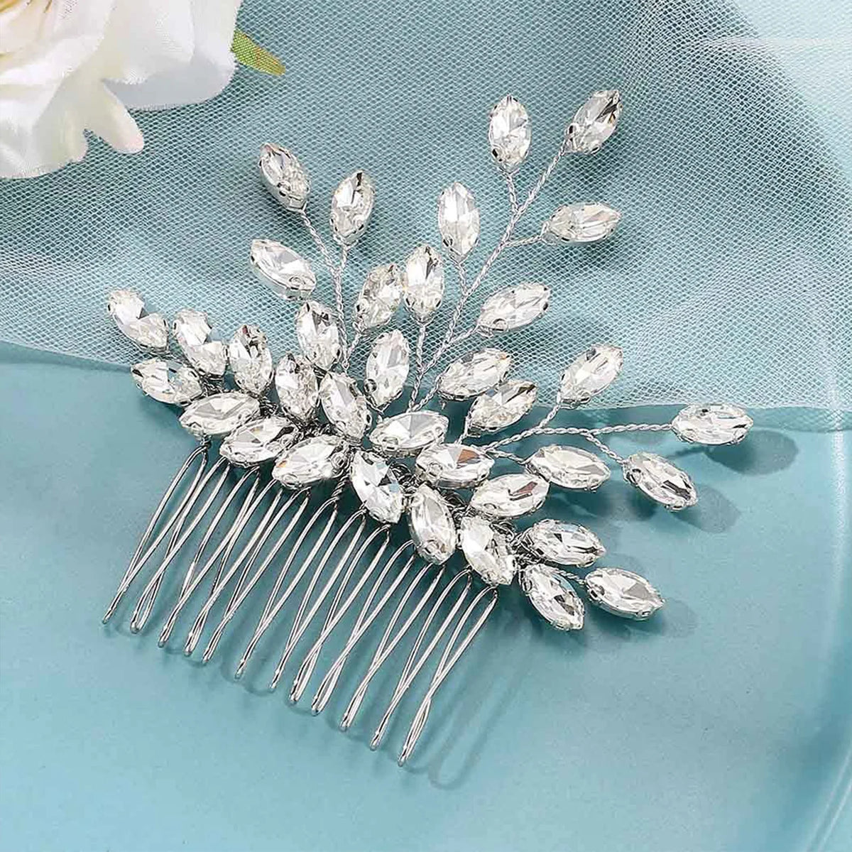Wedding Comb Head Jewelry Bride Hair Clips Headpiece Crystal Women Tiaras Bridal Hair Accessories Women Hair Ornaments SL