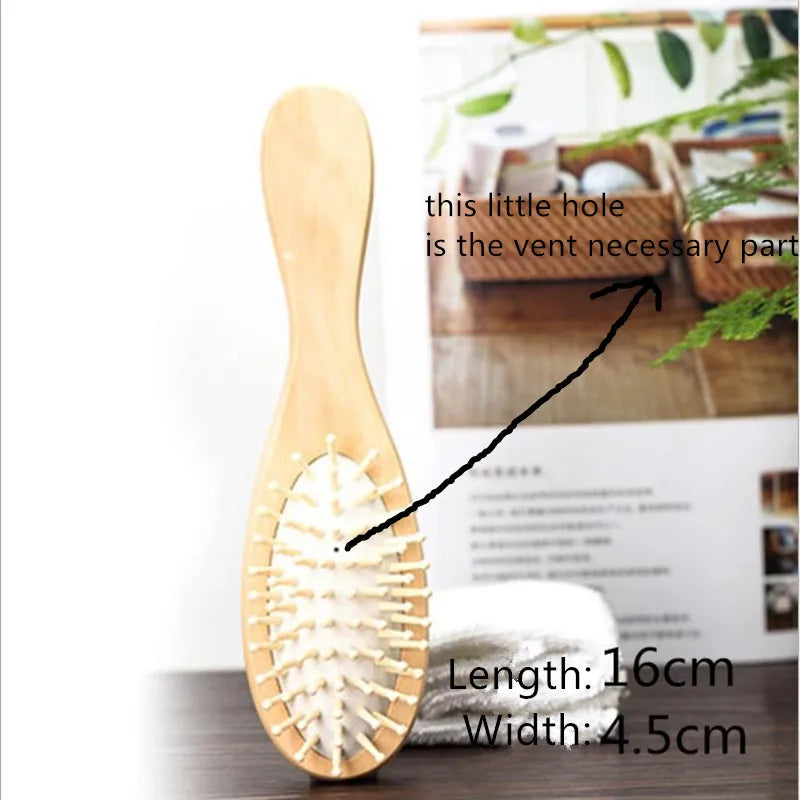 Professional Wood Comb Hairbrush Comb Scalp Healthy Bamboo Comb Healthy Paddle Cushion Hair Loss Styling Massage Brush Hair Car