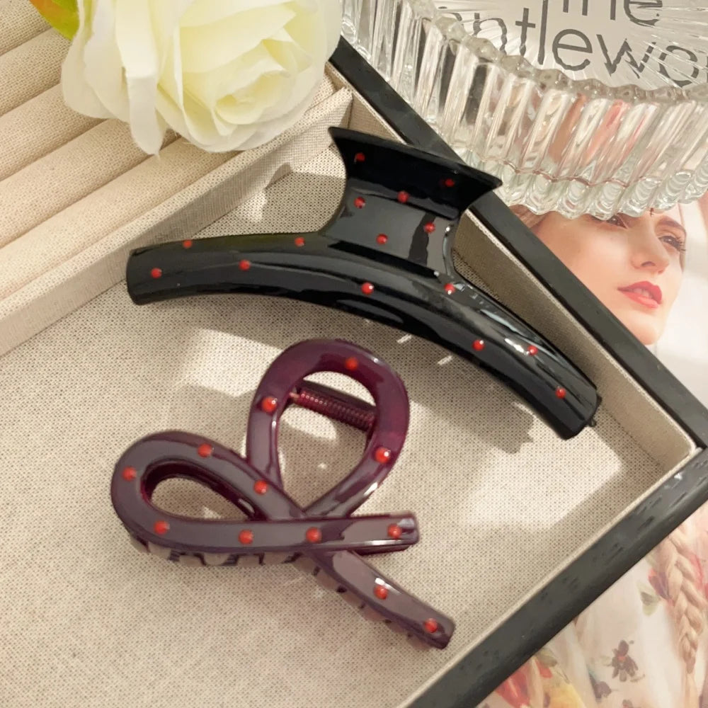 19 Styles Hair Claw Clips for Women Flower Cross Dots Heart Geometric Chic Barrettes Grip Hair Accessories Headwear Wholesale
