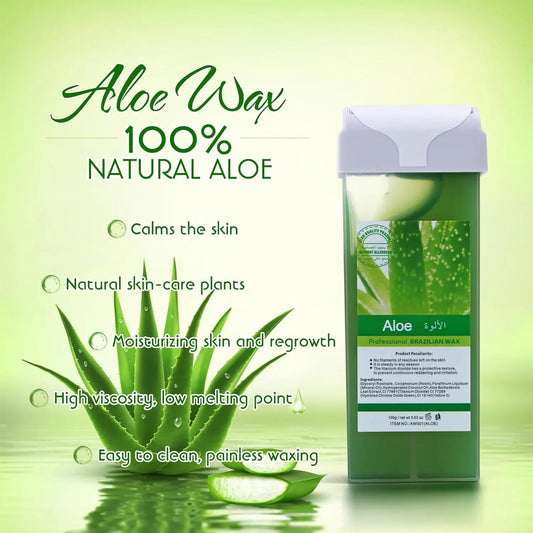 Roll on Wax Refill Painless Wax Roll On For Hair Removal Depilatory Wax Warmer Cartridge For Aloe Wax  Bikini Body Hair Removal