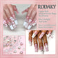 40PCS Pink Nail Charms 3D Heart Charms Valentine's Day Silver Starlight Nail Decorations Shiny Nail Gems Rhinestone Multi Style