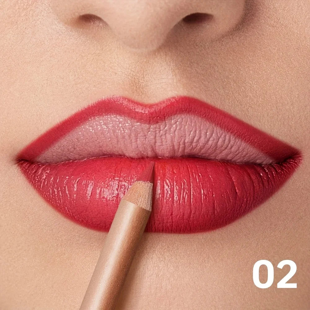 Nude Matte Lip Liner, Waterproof Long Lasting High Pigment Lip Pencil, Smooth Precise Lip Makeup Gift for Women