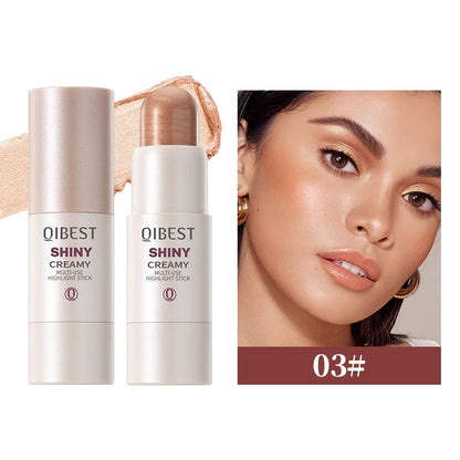 1PC highlighter,naturally shiny and glossy, smooth and easy to apply,non greasy and non smudging,creating a perfect makeup look