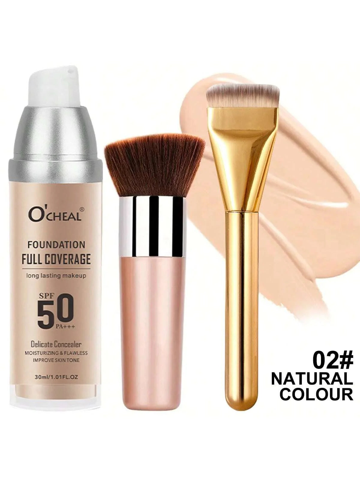Color Changing Liquid Foundation,Waterproof Concealer,Full Coverage Moisturizing Oil-Control Whitening Cosmetics Lasting Makeup