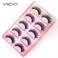YSDO Eyelashes 3/5 Pairs Natural Long 3D Mink Lashes Fluffy Volume Mink False Eyelashes Cruelty Free Wispy Lashes Makeup Cilios