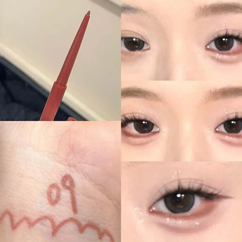 Ultra-fine Gel Eyeliner Pencil Pink Brown Under Eye Liner Pen Waterproof Matte Aegyosal Lying Silkworm Quick Drying Eyes Makeup