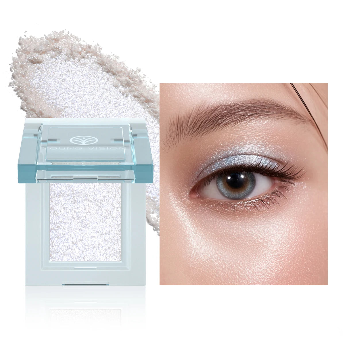 5-Color Creamy Highlighter  Palette - Soft Putty Texture, Intense Shimmer & Glitter, Long-Lasting