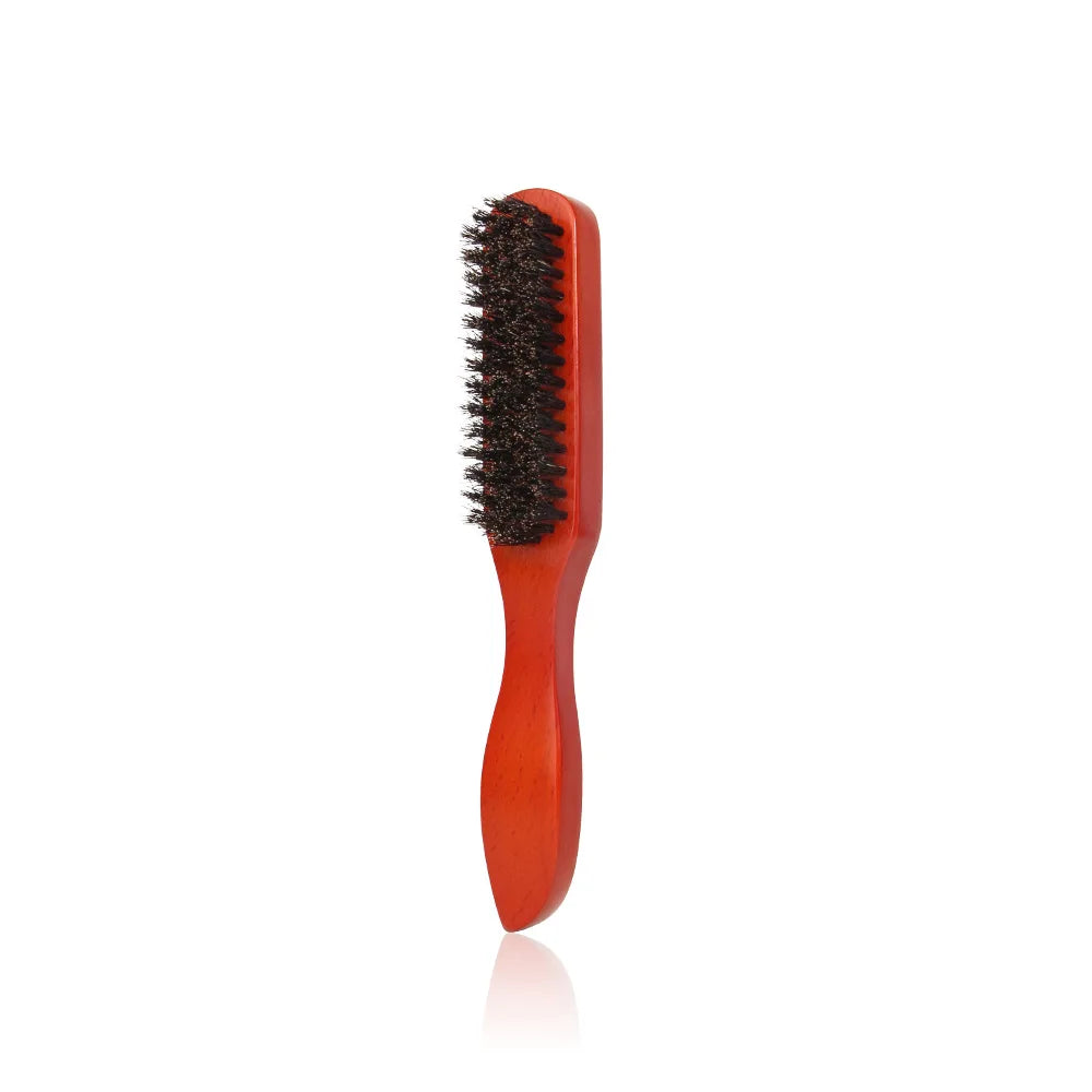 Boar Bristle Hair Brush Set for Men and Women Beard Comb Pomade Brush Hair Teasing Comb Volumizing Styling Tool Salon Home Comb