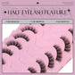 GROINNEYA Half Lashes Soft Natural Cat Eye Lashes Natural Look Nvisible Band Eyeashe Half Fake Eyelashes Fluffy Eyelashes