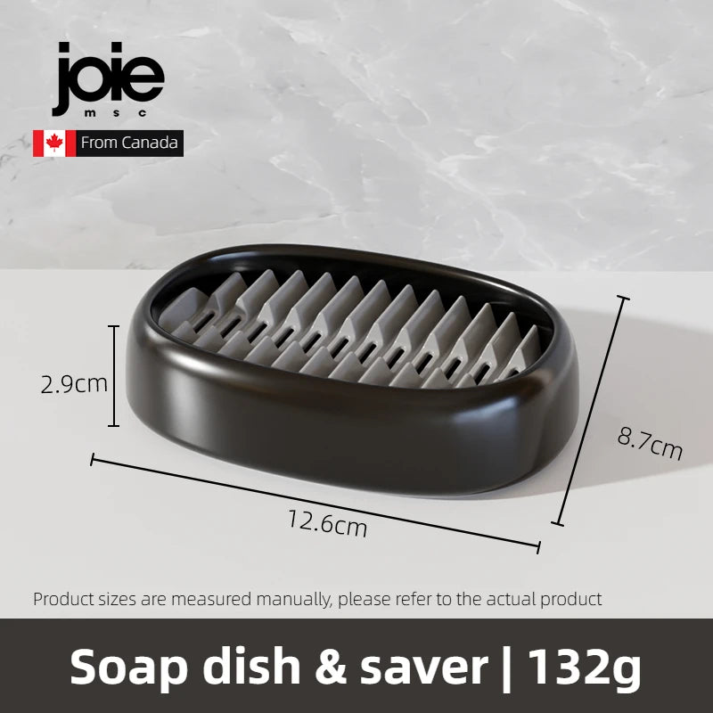 Joie Silicone Soap Dish Soap Saver Drain Soap Tray Self Draining Soap Holder Bathroom Soap Rack Shower Soap Storage Rack