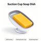 2-in-1 Bathroom Soap Holder with Suction Cups, Countertop Self Draining Soap Dish, Dual Storage for Round Square Large Soap