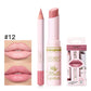 USHAS 2 In 1 Lipstick&Lip Liner Set, 18 Color Matte Nude Color Lipstick, Moisturizing and Long-Lasting, Perfect Lip Cosmetic