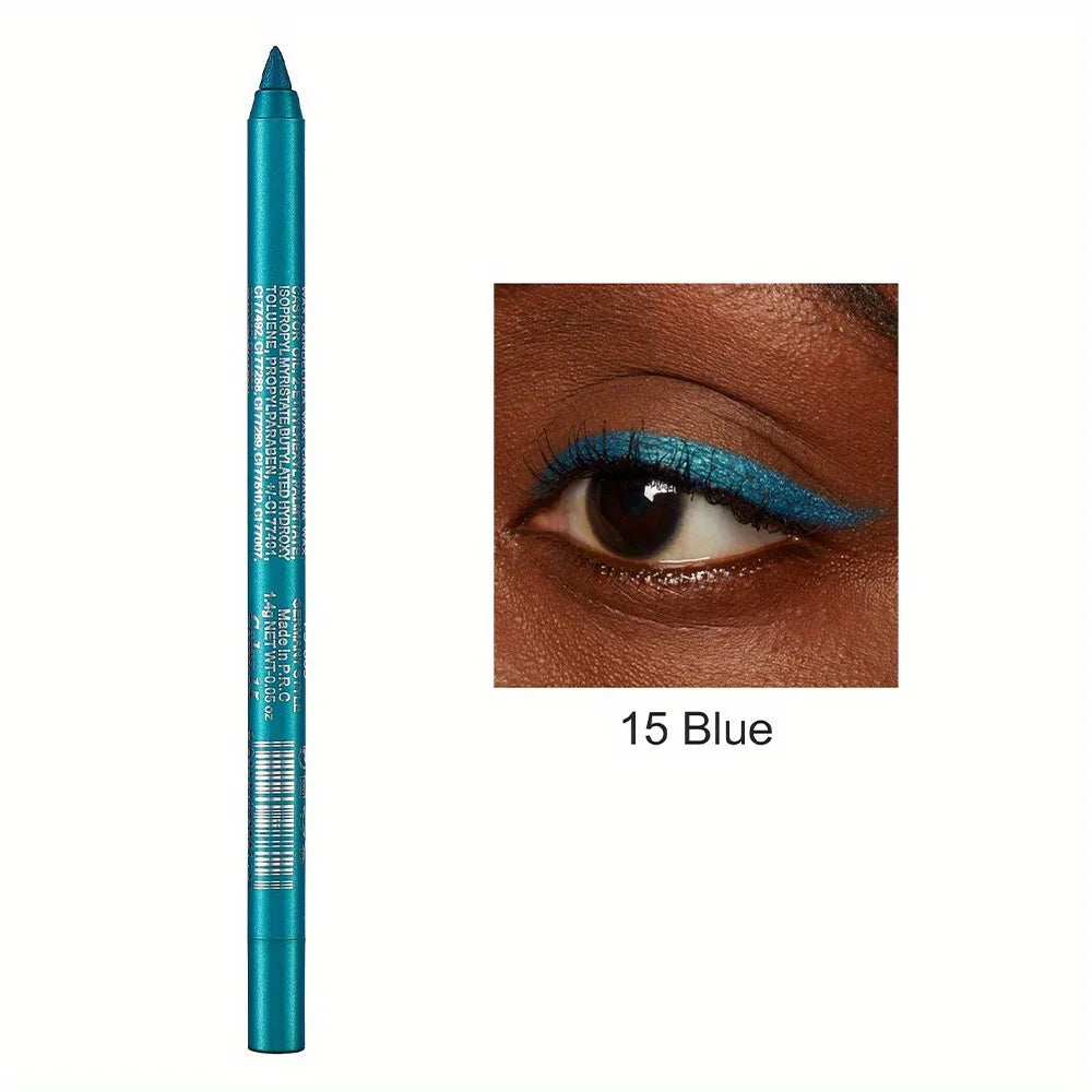 6 Color Colourful Eyeliner Pen High Pigment Pearly Shimmer Metallic Smokey Punk Gothic Eyeliner Long Lasting Waterproof